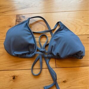 Blue bikini top